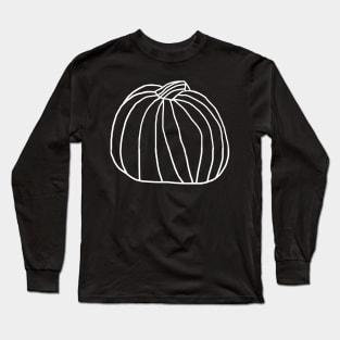 Minimal Line Drawing One Big Pumpkin Long Sleeve T-Shirt